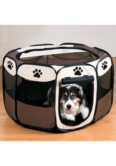 Geeroyoo Taşınabilir Katlanır Evcil Hayvan Çiti - Su Geçirmez Oxford Kumaş, Pvc Ağ İle Güvenli Ve Pratik.