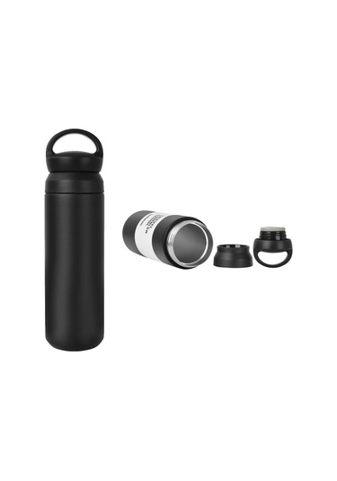 Paslanmaz Çelik 500ml Çay Kahve Su El Termosu Al4378 Siyah