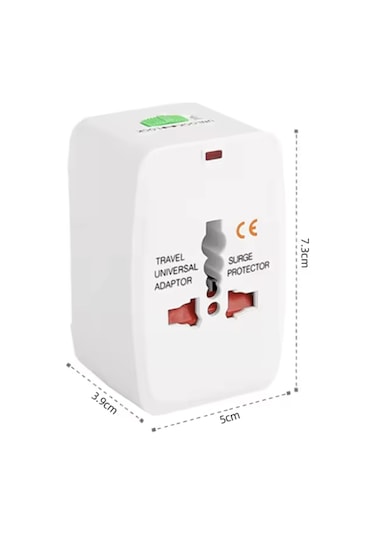 Evrensel Seyahat Güç Adaptörü All-in-one Abd İngiltere Ab Au Uyumlu Led Işıklı