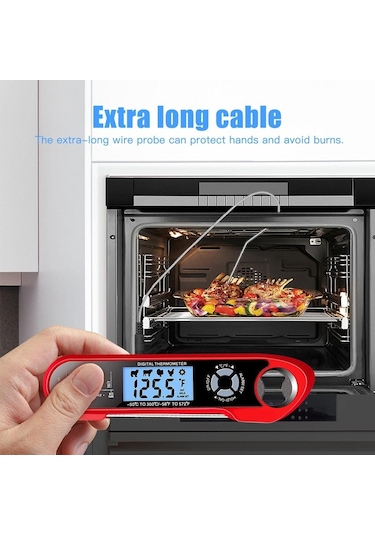 Dinosaurs Store Dijital Et Termometresi -kırmızı