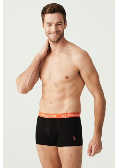 U.S. Polo Assn. Erkek Siyah 3 Lü Boxer 80253