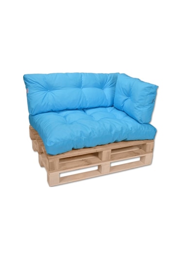 Dekosoy Dış Ve Iç Mekan Palet Minderi Takımı - Turkuaz 3 Lü