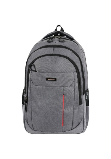 Unisex Okul Sırt Çantası Lise-ortaokul Sırt Çantası 47 30 Cm Kalın Su İtici Kumaş Gri