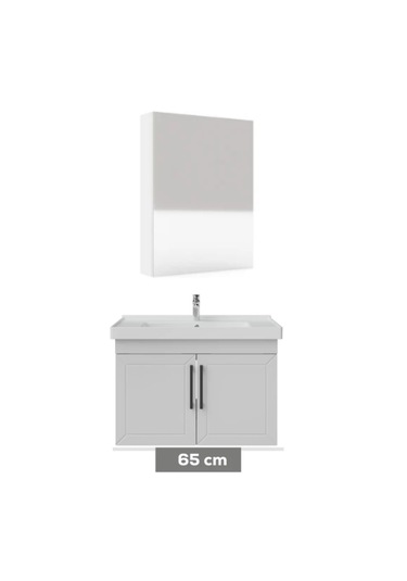 Creavit D20 65 Cm Lake Aynalı Dolaplı Beyaz Banyo Takımı