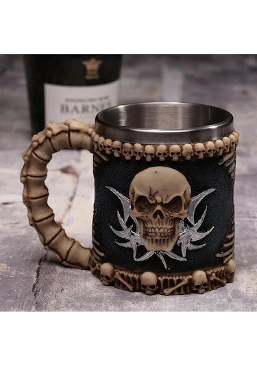 Karayip Korsanları Kuru Kafa İskelet Tasarım Kupa Bardak