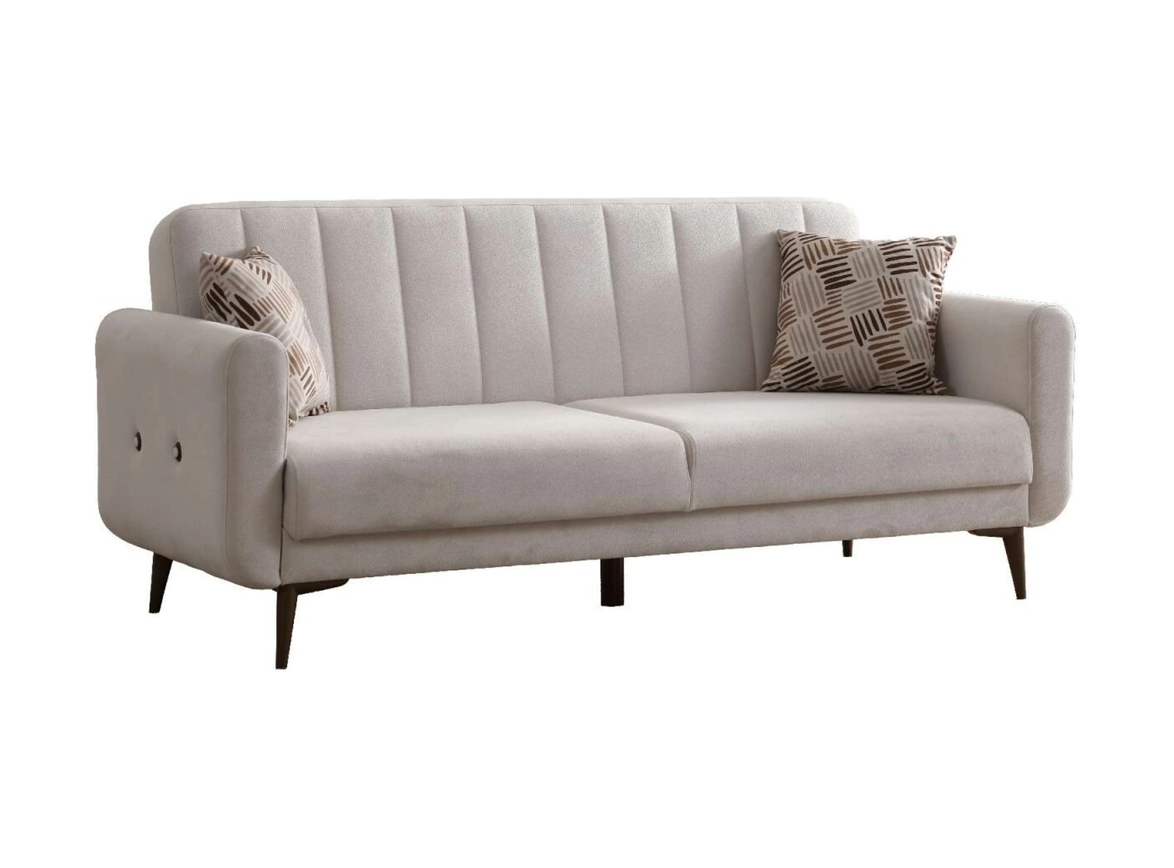 Bona 3'lü Koltuk - Ceviz Ayak Valebo-03 Bej