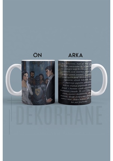 Şövalye Ve Prenses, Kalp Muhafızı, Dark Knight, Fantasy Hikaye Kupa Bardak Gri