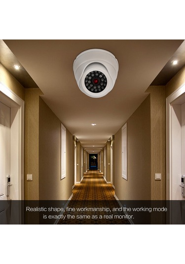 Yuntech01 Sanal Güvenlik Kamerası - Led Işıklı Simülasyon Kamera, Mağazalar İçin Yüksek Gerçekçilik, Hırsızları Caydırır, Pil Dahil Değil