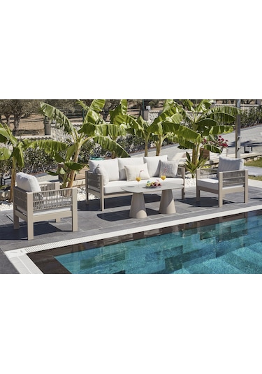 Toscana Bahçe Balkon Oturma Grubu 3+1+1+seramik Sehpa