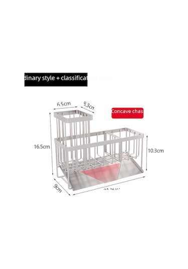 Youtek Paslanmaz Çelik Mutfak Sulu Eşya Rafı - Sponge, Mendil, Sabunluk İçin Su Akıtma Özelliği Ve Kaymaz Önlüğü Mendil Modeli Diğer
