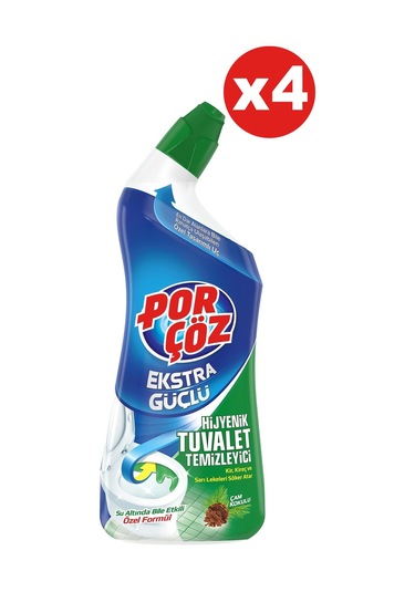 Porçöz Hijyenik Tuvalet Temizleyici Jel 4 x 750 ML