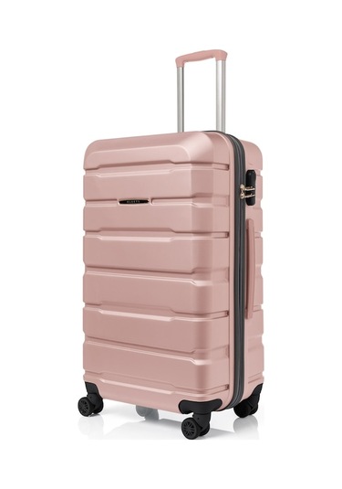 Unisex 4 Tekerli Kilitli Büyük Boy Valiz Bavul Gülkurusu Gülkurusu