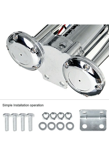 12v Araç Elektrikli Korna İçin 600db Güçlü Ses Çift Tüp Metal Araba Kornası