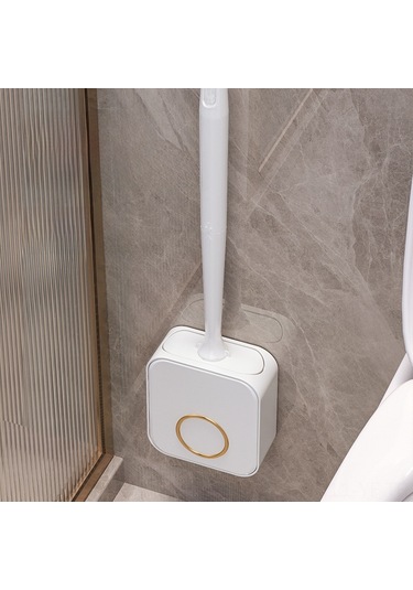 Yifomall Bathroom Silikon Tuvalet Fırçası Seti - Duvar Takımı, Boşlukları Kaldırır, Uzun Ömürlü, Ev Ve Ticari Kullanım Krem Renk, 2 Adet Diğer