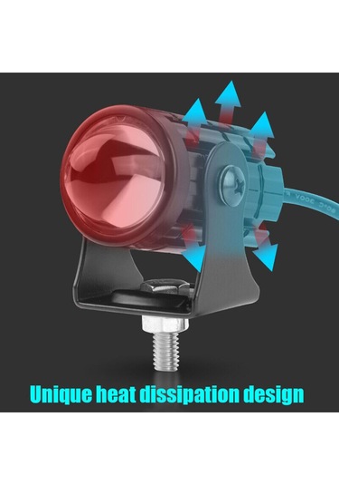 Beyaz / Sarı Renkli Universal Motosiklet Sis Farı Mini Spot Lens Led Far Uyumlu 1 Adet