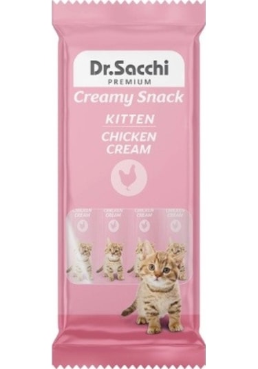 Dr. Sacchi Creamy Sıvı Tavuklu Yavru Kedi Ödülü 4'lü