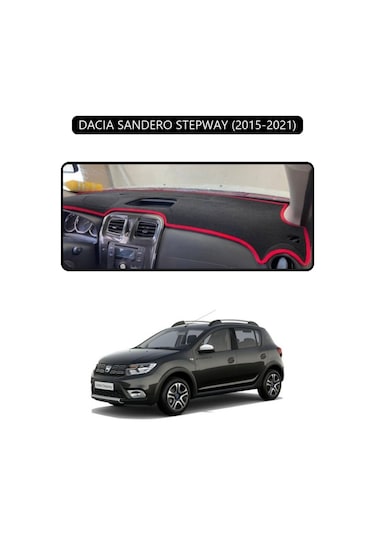 Dacıa Sandero Stepway 2015-2021torpido Koruma Halısı Siyah Kenar