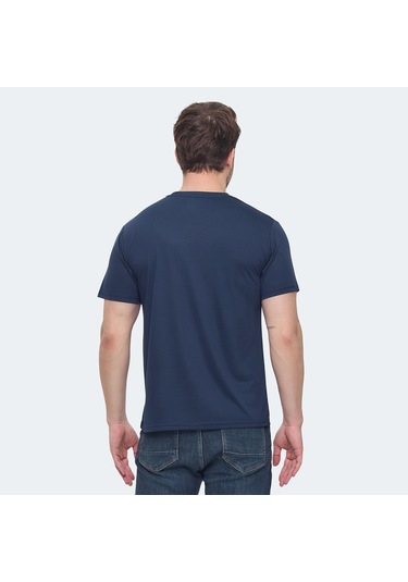 Slazenger KRATER 3 lü Set Erkek  Ekru - Koyu Gri - Lacivert Tişört