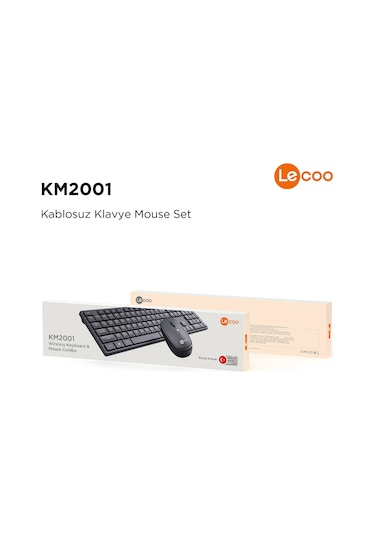 Lecoo KM2001 Kablosuz Türkçe Q Klavye & Mouse Set