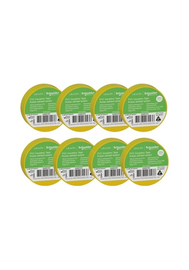Schneider Thorsman 2420101 İzole Bant 8'li 19 MM x 20 M Sarı