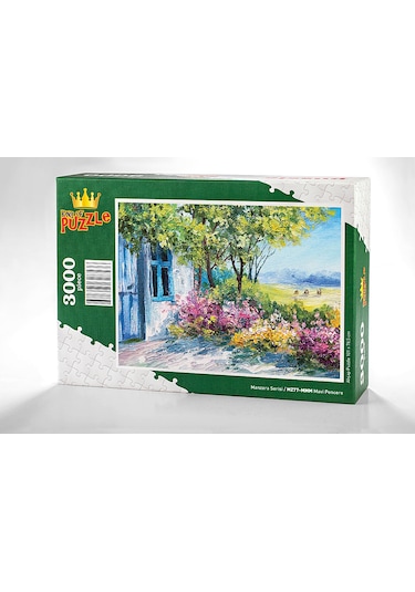 King Of Puzzle Mavi Pencere Ahşap Puzzle 3000 Parça