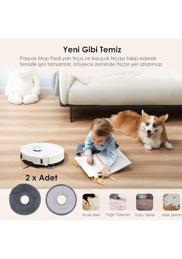 Dreame Bot L10 S Plus Robot Süpürge Mop Pedi / Bezi 4 Adet