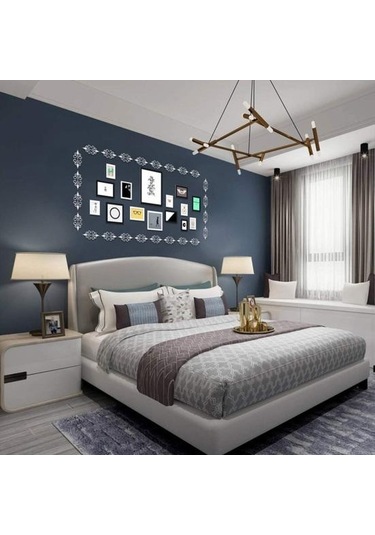 Siyah 10 Adet Çekici Duvar Etiketi Kolay Kurulum Akrilik Ayna Yüzey Dıy Siyah