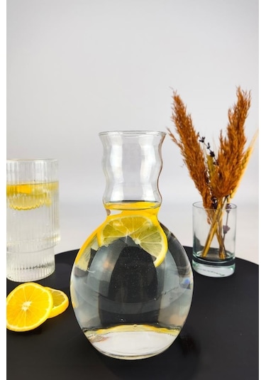 Digithome Cam Su Ve Meşrubat Mini Sürahi Karaf Sunum Kokteyl Şişesi 550 Ml - Sl.hyb.010