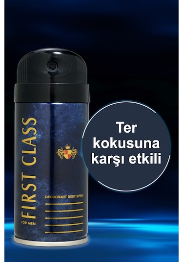 First Class Erkek Sprey Deodorant 3 x 150 ML