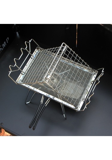 Kamp Paslanmaz Çelik Ekmek Rafı Katlanır Taşınabilir Barbekü Izgara Rafı Fda Yok Bpa Içermez Çok Renkli
