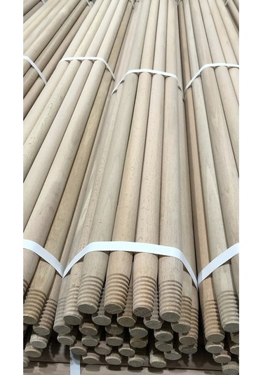 Fırça Sapı Ahşap Çam Süpürge Sapı 150cm Mop Sapı Dayanıklı Sağlam 60 Adet