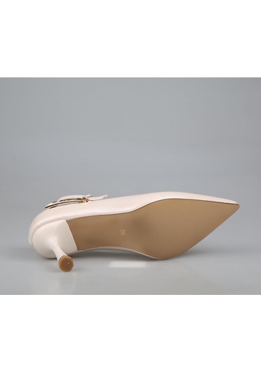 Feles 129-1295 Ten Rugan Kadın Topuklu Ayakkabı Ten Rugan