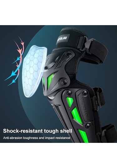 Sones Motolsg MT-05 2'si 1 Arada Motosiklet Bisiklet Sürme Koruyucu Dişli Dirsek Pedleri Yeşil