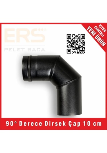 Ers Baca 90 Derece Dirsek - Pelet Baca 10 Cm Ø 100 Mm
