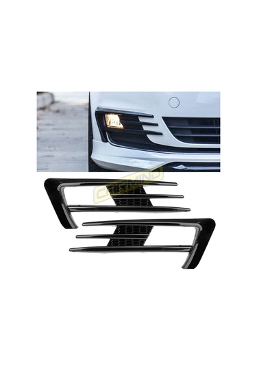 Volkswagen Golf 7 Sis Farı Çerçevesi Piano Black  2014-2017