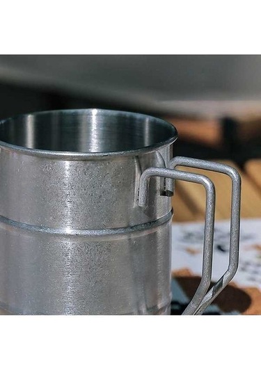 Bloomnest 304 Stainless Steel Camping Cup Set, Portable Hiking Travel Cup, Silver Paslanmaz Çelik Kamp Kupası Seti, Taşınabilir Dağcılık Yürüyüş Seyahat Kupa Gümüş Gümüş Gümüş