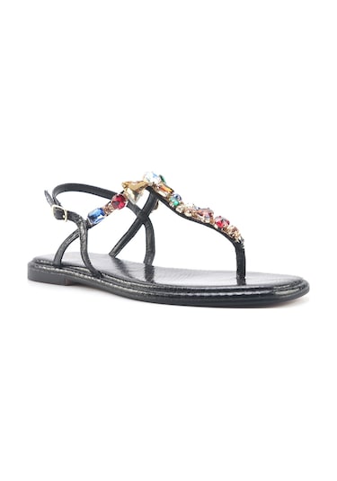 Nine West Orane 5fx Siyah Kadın Düz Sandalet 000000000101929105 Siyah