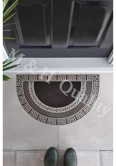 Dış Kapı Önü Paspası Ovalgümüş Renk Kaymaz Taban