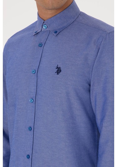 U.s. Polo Assn. Erkek Koyu Mavi Gömlek Basic 50316723-vr032 Koyu Mavi