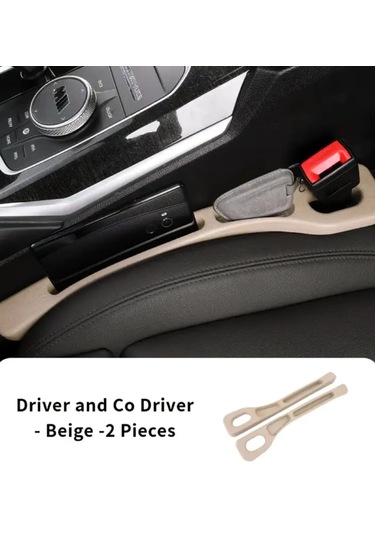 Atay Garage 2 Adet Krem Renk Araba Koltuk Arası Düzenleyici 7-40cm Ebatlarında Uyumlu