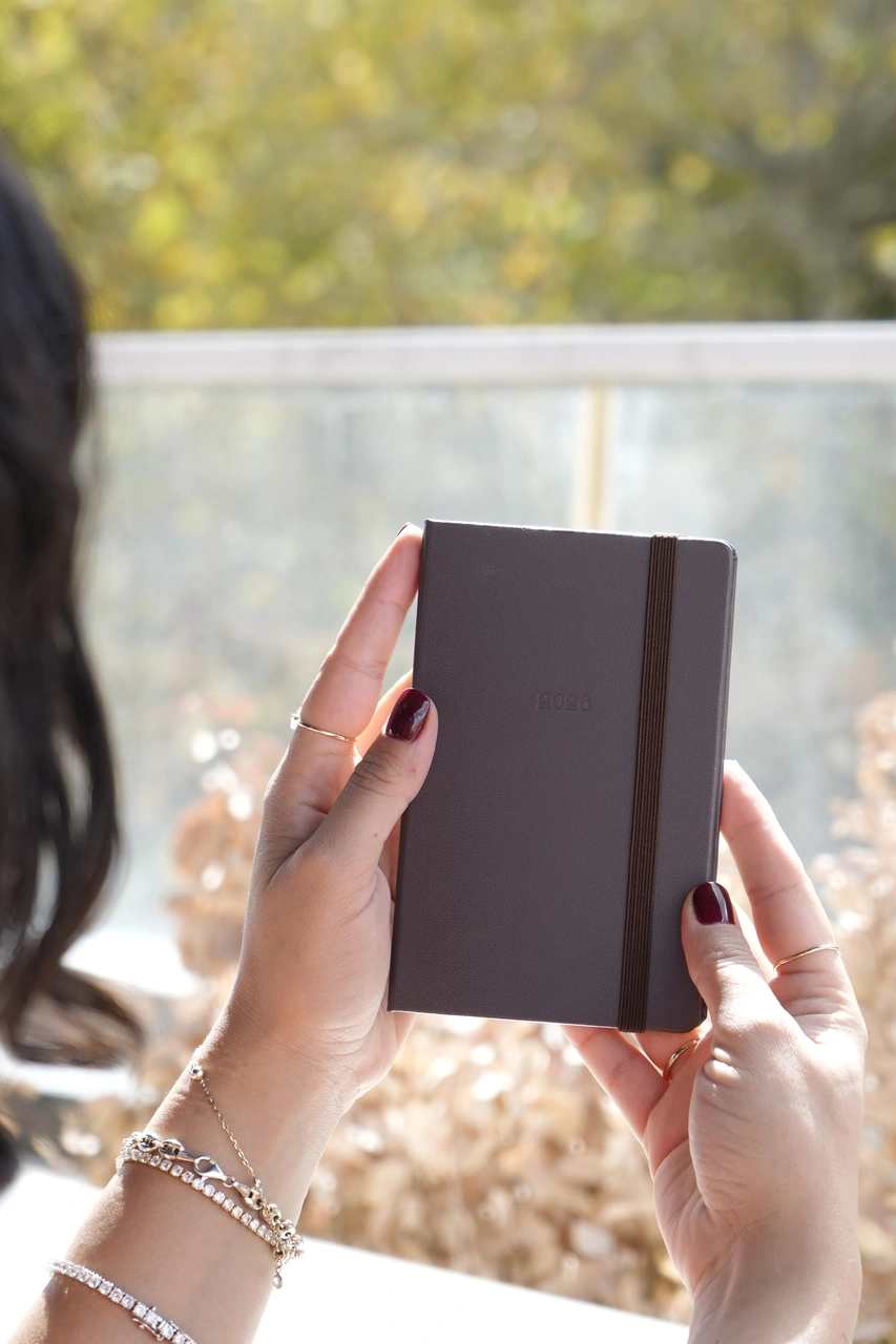 Classic 2026 Haftalık Ajanda A6 9x14 Cm Sert Kapak. Kahverengi