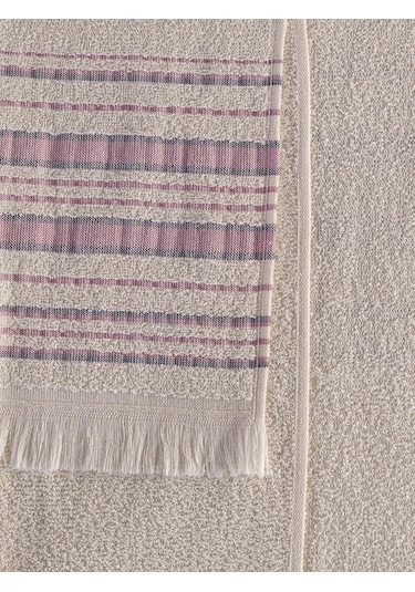Retro %100 Pamuk 2 Li Havlu Takımı - 50x90, 70x140 Mor