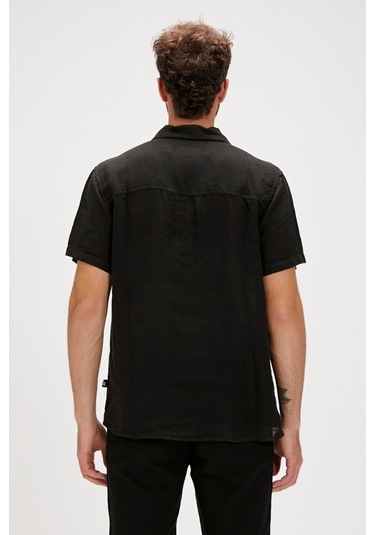 Bad Bear Lyne Erkek Siyah Klasik Yaka Gömlek 240130002-NGT Siyah