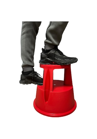 Basamaklı Kaymaz Tabure Siyah çok Renkli