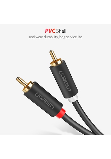 Ugreen RCA 2RCA Stereo Ses Kablosu 1 Metre