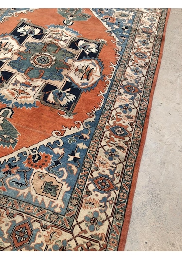 El Dokuma Ipek Yün Iran Tebriz Halı 292X200Cm 008