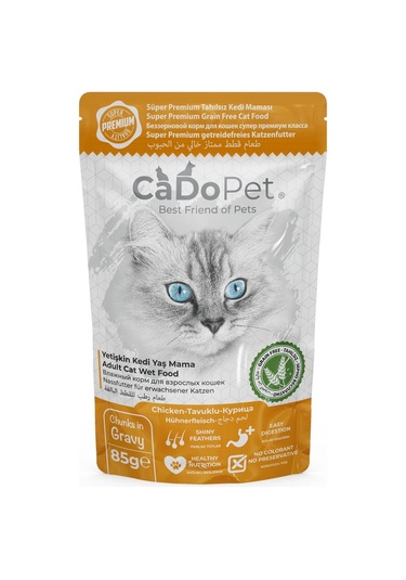 Cadopet Tavuk Etli Yetişkin Pouch Yaş Mama Grain Free 85 G