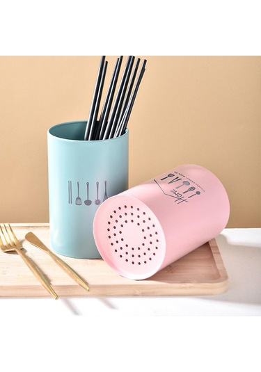 Silindir Çatal Bıçak Saklama Kabı Mutfak Aksesuarları Çatal Bıçak Tahliye Kabı Diğer