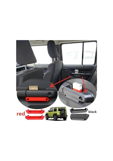 Trendooze 2 Adet Kapı Kolcuğu Saklama Kutusu Suzuki Jimny 2019+ Siyah Abs Hafif Siyah Gaojunshop01 Siyah