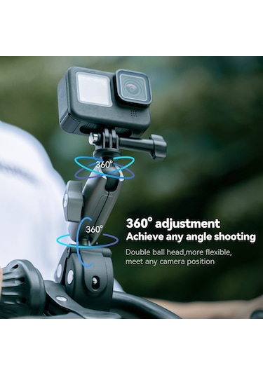 Telesın GP-HBM-001 Motosiklet Bisiklet Alüminyum Eylem Kamera Tutucu